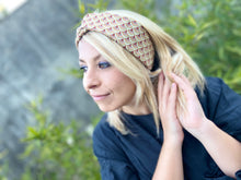 Charger l'image dans la galerie, HEADBAND TURBAN - Beige Eventails Champagne