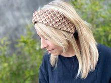 Charger l'image dans la galerie, HEADBAND TURBAN - Beige Eventails Champagne