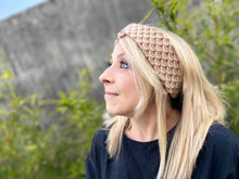 Charger l'image dans la galerie, HEADBAND TURBAN - Beige Eventails Champagne