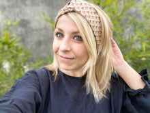 Charger l'image dans la galerie, HEADBAND TURBAN - Beige Eventails Champagne