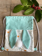 Charger l'image dans la galerie, SAC À DOS LAPIN - Vert d’eau Renardeau Chic 🦊