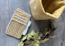 Charger l'image dans la galerie, LINGETTES 100% Coton éponge - Lot de 5 Jaune Shell Moutarde (Panier en option)