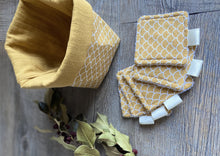 Charger l'image dans la galerie, LINGETTES 100% Coton éponge - Lot de 5 Jaune Shell Moutarde (Panier en option)