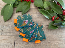 Charger l'image dans la galerie, LINGETTES 100% Coton éponge - Lot de 5 Bleu Canard Perroquet (Panier en option)