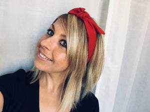 HEADBAND À NOUER - Rouge Red