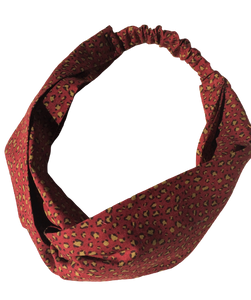 HEADBAND TURBAN - Léopard Rouge